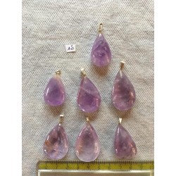Pendentif améthyste goutte et argent
