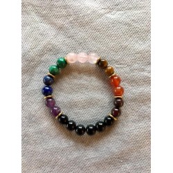 bracelet 7 chakras tourmaline haute qualité