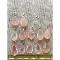 Quartz rose pendentif goutte 2