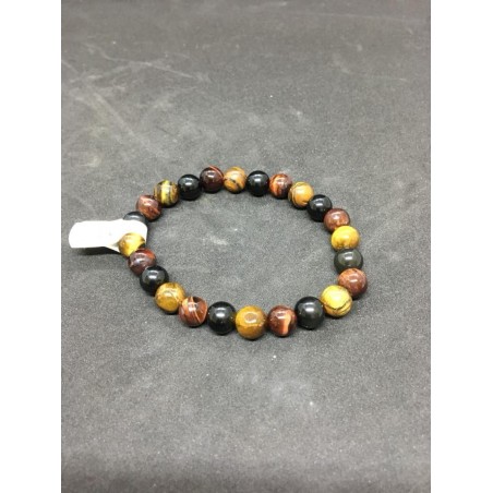Bracelet triple protection oeil de tigre/taureau/faucon