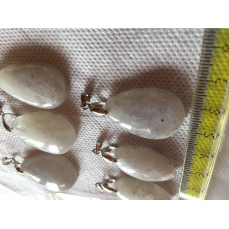 pendentif pierre de lune arc en ciel ou péristérite