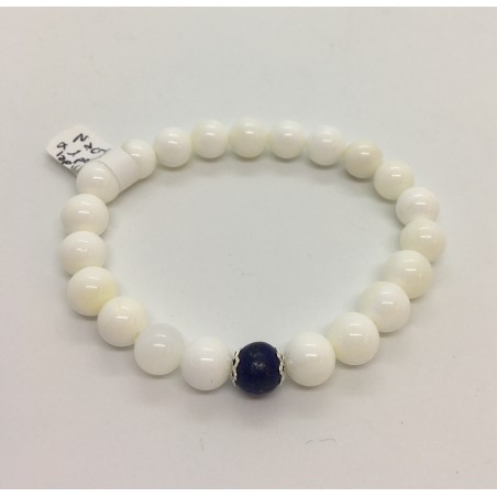 Bracelet nacre et lapis lazuli