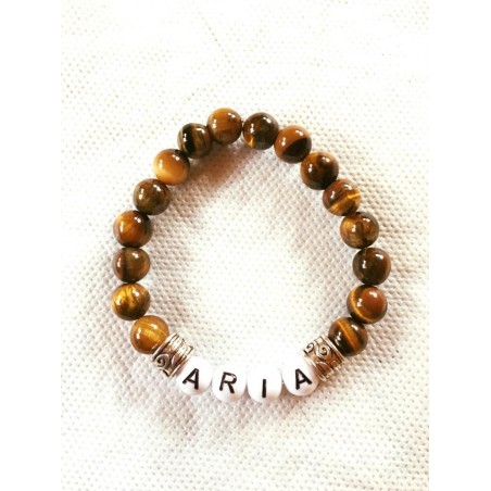 bracelet prénom en pierres naturelles