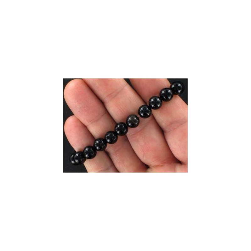 bracelet onyx agate noire obsidienne tourmaline