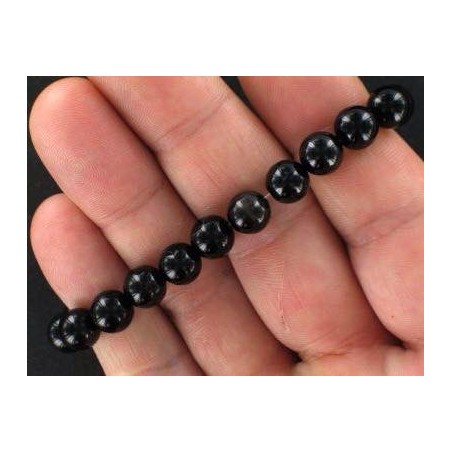 bracelet onyx agate noire obsidienne tourmaline