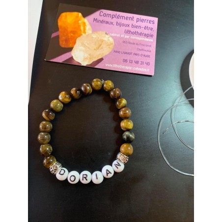 Bracelet Prénom en pierres naturelles à personnaliser