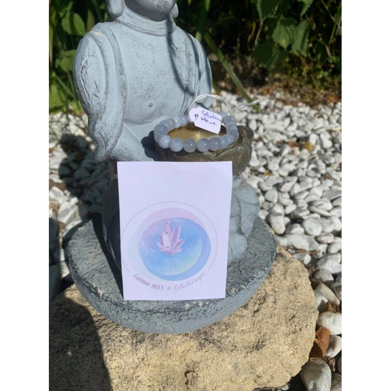 bracelet calcédoine bleue