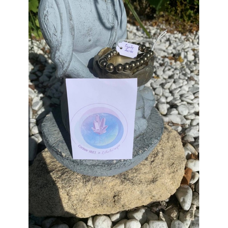 bracelet pyrite dorée