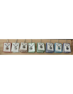 Collier arbre de vie et pierres naturelles