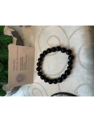 Bracelet homme 10 mm pierres : oeil de tigre...