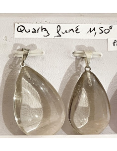 pendentif quartz fumé goutte