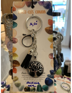Porte clés arbre de vie pierres naturelles