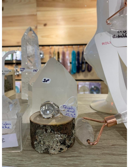 bagues réglables acier et pierres naturelles