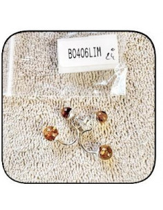 Boucles d'oreilles Ambre double
