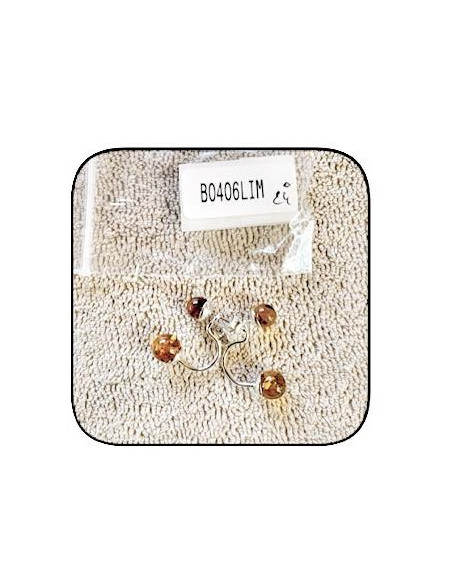 Boucles d'oreilles Ambre double