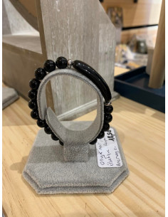 Bracelet Gourmette onyx noir