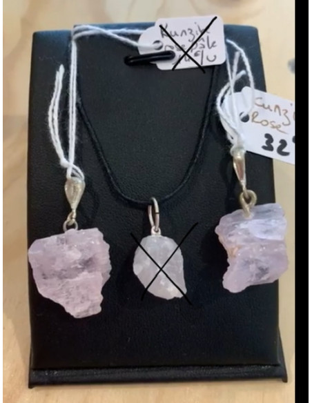Pendentif Kunzite rose