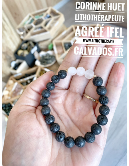 bracelet mix pierre de lave