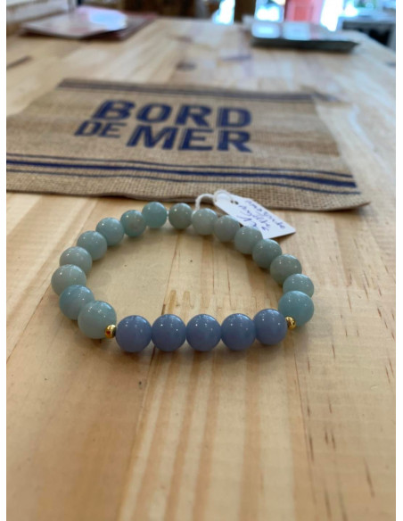 Bracelet mix amazonite angelite