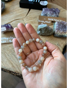 Bracelet pierre de lune multicolore