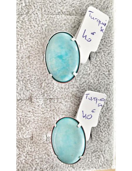 bague réglable Argent turquoise