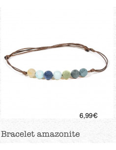 Bracelet amazonite coulissant