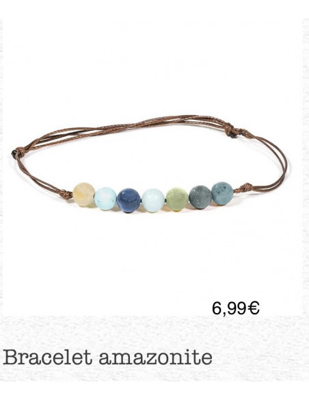 Bracelet amazonite coulissant