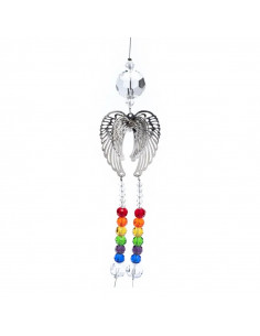Suspension Ailes d'ange avec cristaux