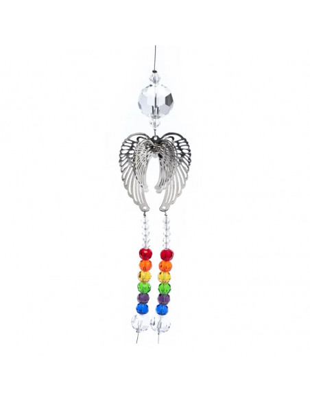 Suspension Ailes d'ange avec cristaux