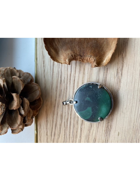 Pendentif arbre de vie et malachite