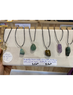 pendentif pierre roulée naturelle