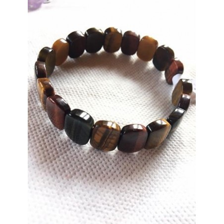 Bracelet protection oeil de tigre/taureau/faucon plat