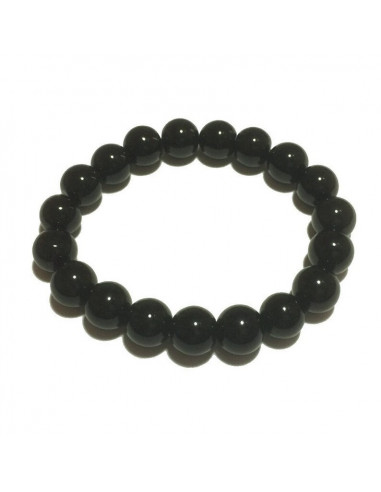 bracelet tourmaline noire homme 10mm