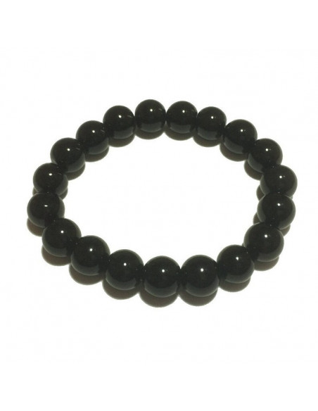 bracelet tourmaline noire homme 10mm