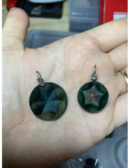 Pendentif Obsidienne Oeil Céleste EXTRA SUP étoile