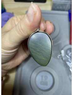 Pendentif Obsidienne Oeil Céleste Colombe 2