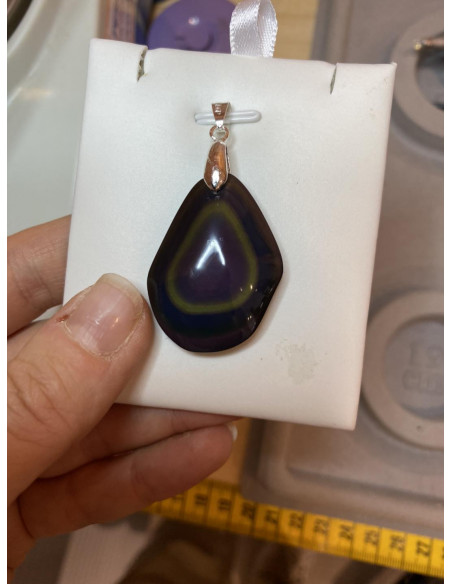 Pendentif Obsidienne Oeil Céleste cabochon