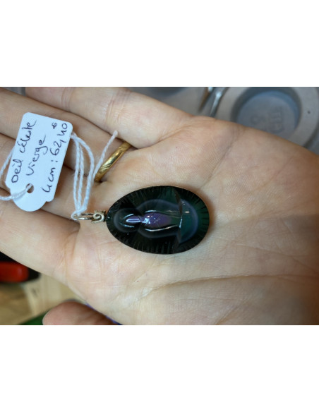 Pendentif obsidienne oeil céleste  vierge qualité extra sup Pendentif obsidienne oeil céleste  vierge qualité extra sup
