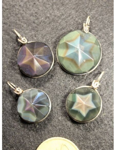 Pendentif Obsidienne Oeil Céleste EXTRA SUP étoile