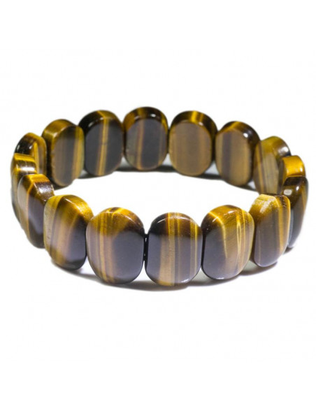 bracelet oeil de tigre plat
