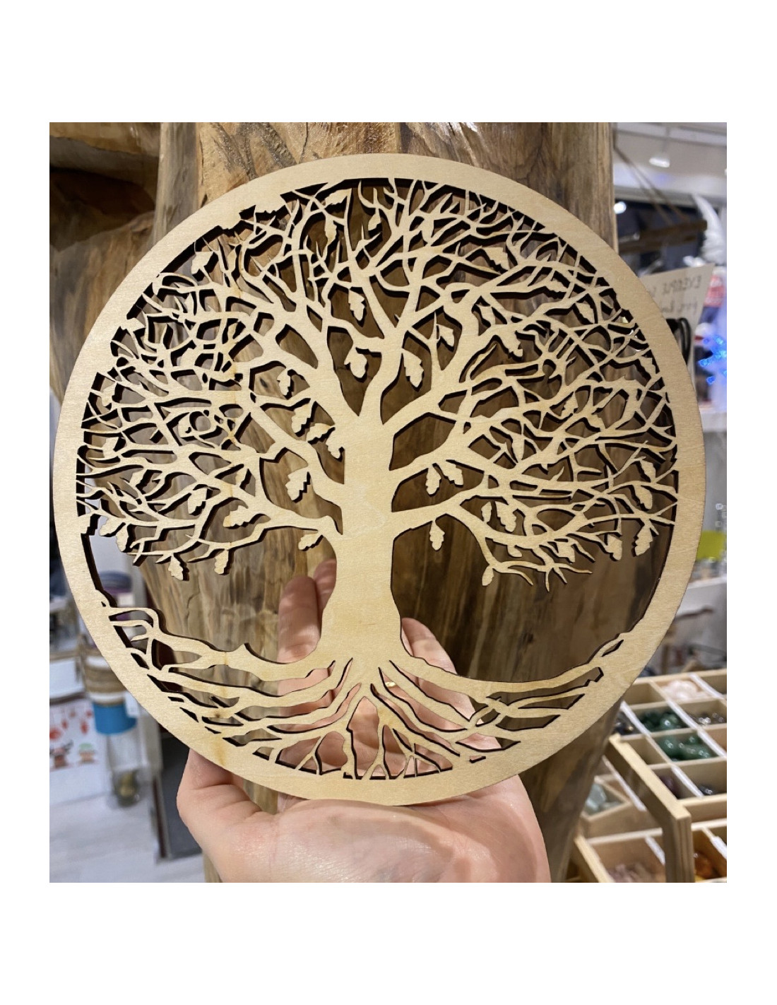 Décoration en bois - L'arbre de vie - Acajou