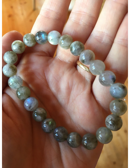 Bracelet homme 10 mm pierres : oeil de tigre taureau faucon, onyx au choix