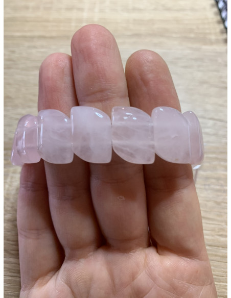 bracelet quartz rose plat