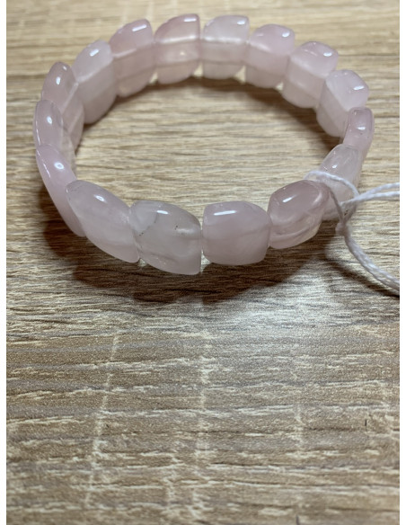 bracelet quartz rose plat