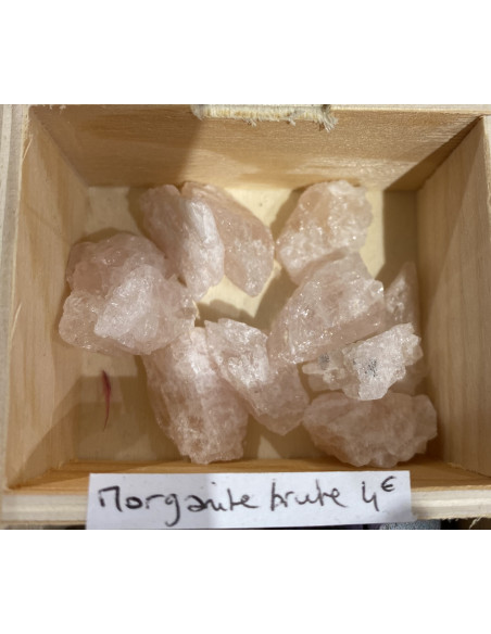 morganite rose pierre brute