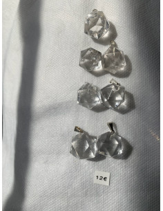 Pendentif icosaèdre cristal de roche