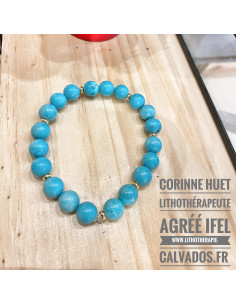 Bracelet doré turquoise Tibet