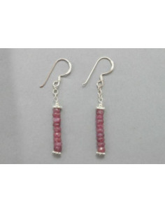 Boucles d'oreilles  pierres naturelles Plates