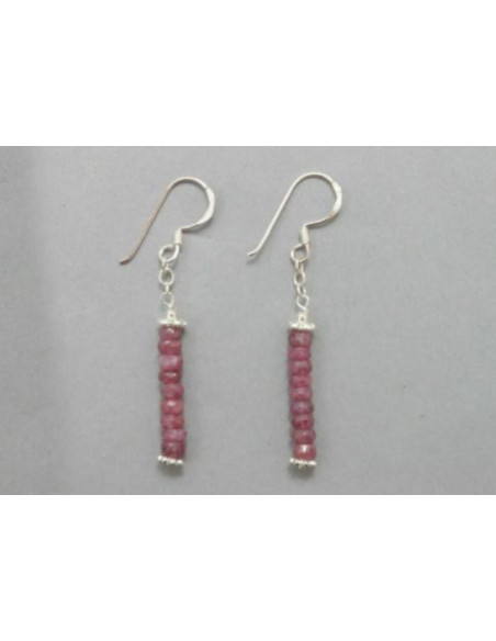 Boucles d'oreilles  pierres naturelles Plates