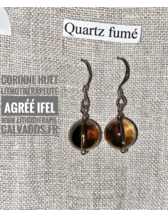 Boucles d'oreilles de pierres naturelles argent simple